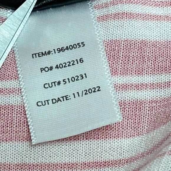 Torrid Button-Up Blouse Women's 00 (M/L) Pink White Stripe Lightweight Stretch - Picture 5 of 9